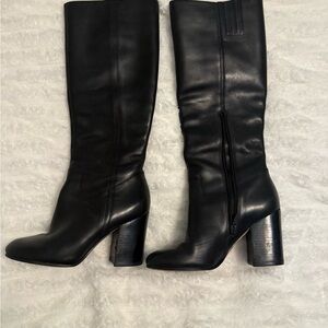 Via Spiga Elegant Black knee high heeled boots